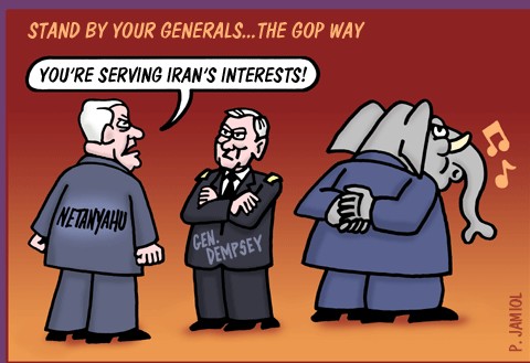 Republicans silent as Netanyahu disses Gen. Dempsey