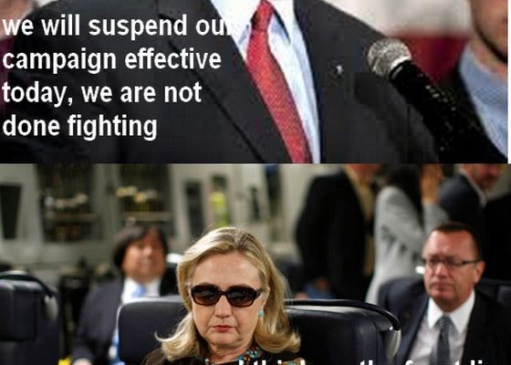 Text from Hillary to Santorum:  The Front Line of Combat is Not the Best Place for You