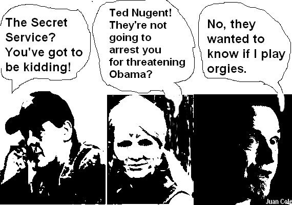 Nugent Called by Secret Service (Cartoon)