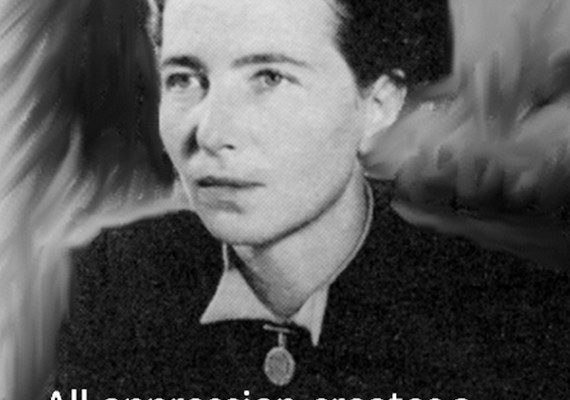 On the Consequences of Oppression (Simone de Beauvoir Poster)