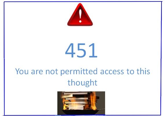 Error message Fahrenheit 451 for Censorship?