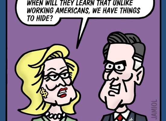 Ann Romney: No More Tax Returns! (Jamiol Cartoon)