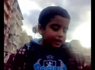 5 Year Old Child Heads Demo in Alexandria Egypt