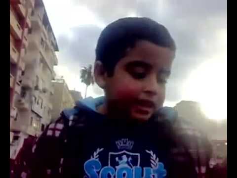 5 Year Old Child Heads Demo in Alexandria Egypt
