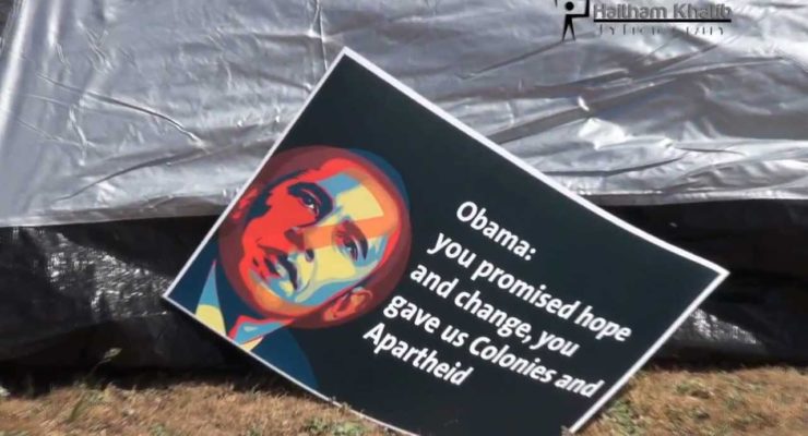 Obama slights Palestinians, who stage Tent Protests