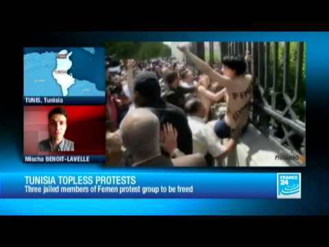 Under European Pressure, Tunisia suspends Sentence of 3 Protesters who Bared Breasts