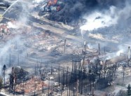 And you Want to transport More Oil across America by rail, pipelines? Canadian Town destroyed by Railroad Oil Cars