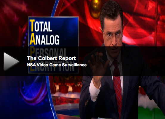 Colbert: NSA Spying on Online Games to Prevent non-existent Virtual Terrorism