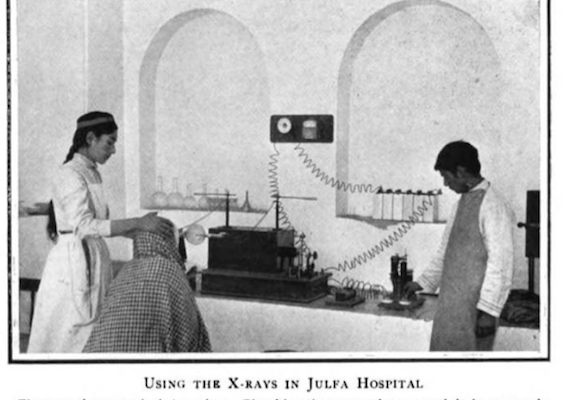 Iranian-Armenian Nurse taking an X-Ray in Isfahan, 1900 (Photo of the Day)