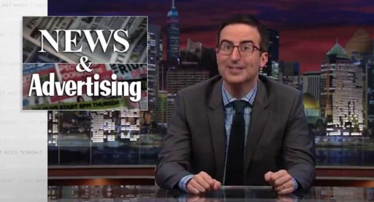Product Placement takes over the Media & subverts the News (John Oliver)