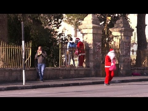 Israelis shoot 78 Palestinians & repress Santa Claus Protest in Bethlehem