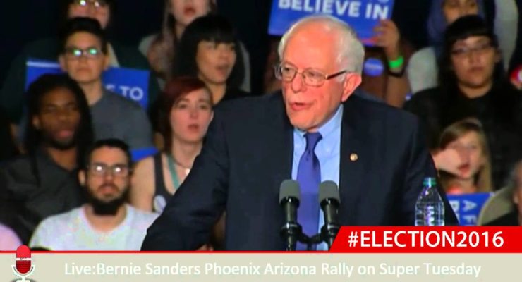 Here’s the Bernie Sanders Primary Day Speech Corporate News Blacked Out