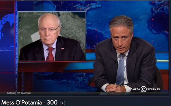 Cheney’s Blame Game on Iraq:  Mess O’Potamia – 300 (Jon Stewart)
