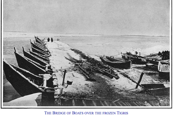 A Bridge of Boats across Frozen Tigris River, Mosul, 1903