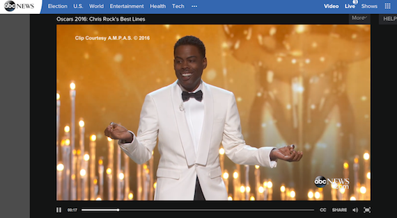 Oscars:  Chris Rock on lack of Diversity in Hollywood