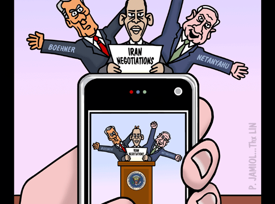 Photo-Bombing Obama’s Iran Talks (Cartoon)