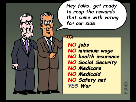American Public’s Rewards for voting GOP control of Congress (Political Cartoon)