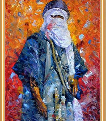 “Algerian Tuareg” (Painting by Youcef Ben Mahammed)