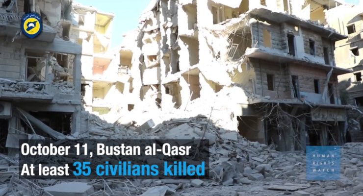 Russia/Syria: War Crimes in Month of Bombing Aleppo