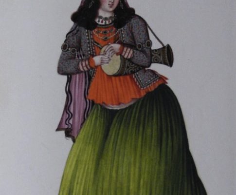 Iranian Drummer Woman, 1842