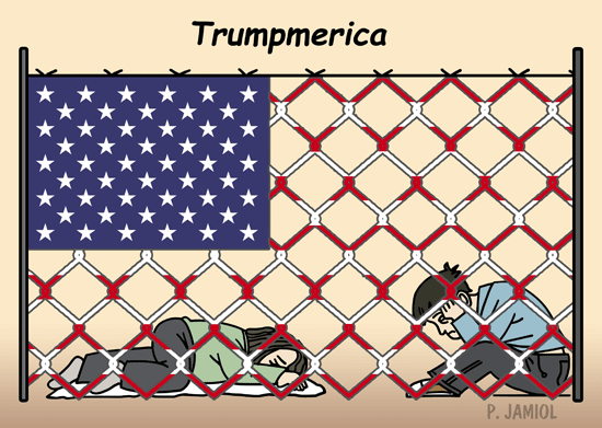 America’s Asylum for Refugees under Trump (Cartoon)
