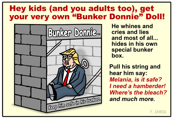 Get Your Very Own Donnie Bunker Doll: “Melania, is it Safe Yet?”