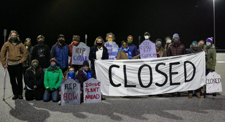 Climate activists mount utility strike to urge the shutdown of New England coal plant