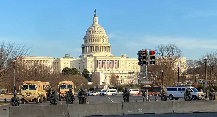 The Mall was 1/2 empty for Trump’s Inauguration, but the threat of his armed Militias Completely Emptied it for Biden’s