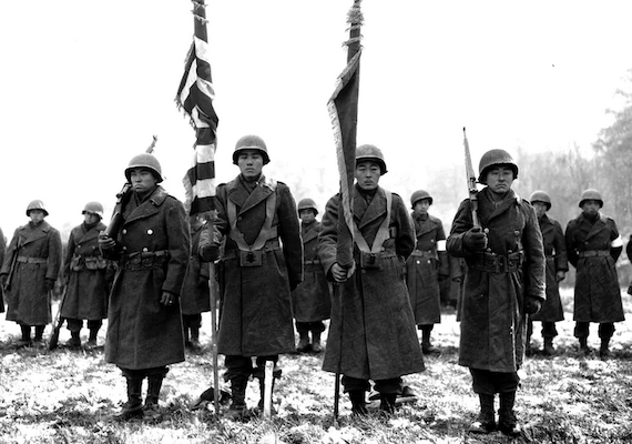 Japanese American soldiers in World War II fought the Axis for the U.S. abroad and racial prejudice back at home