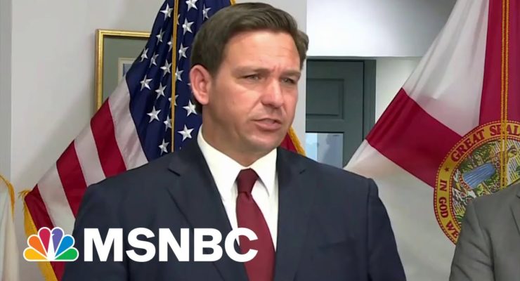 Demented DeSantis denounces “Hysteria” over Florida Hospitals Filling up with Covid-19 Victims, rejects Masks, Vaccine Mandates