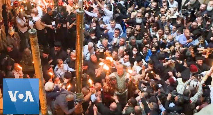 E. Orthodox Christians in Jerusalem accuse Israel of Violating Freedom of Worship over Easter Holy Fire Ceremony