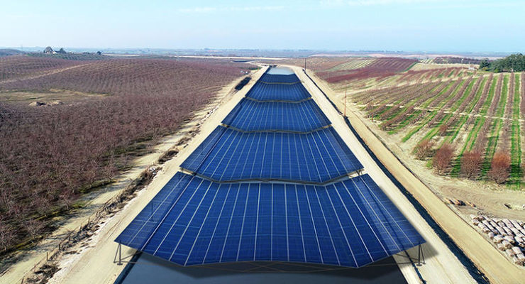 California to test solar Panels over irrigation Canals to save Water, boost Electricity Output