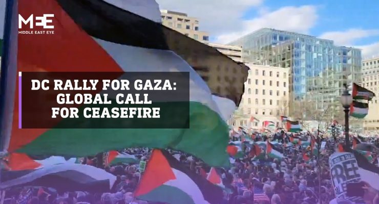 Gaza: 400K Rally in DC against “Genocide Joe;” Massive Protests in Johannesburg, London, other Capitals