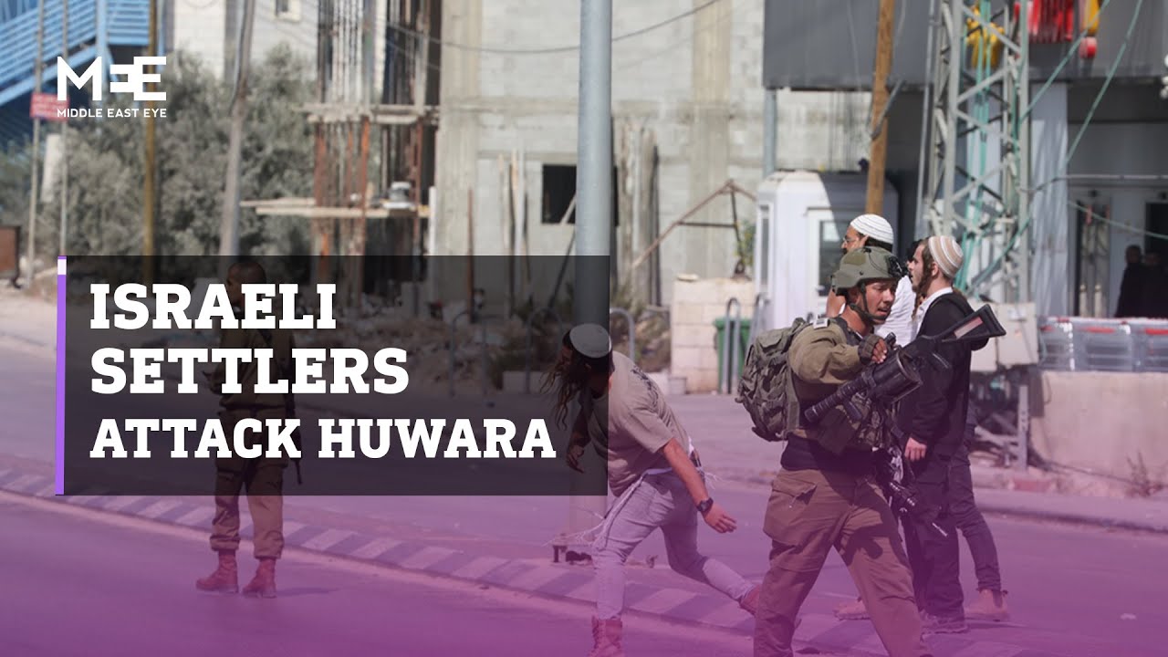 Israeli settlers attack Palestinians and their property in Huwara in presence of Israeli soldiers